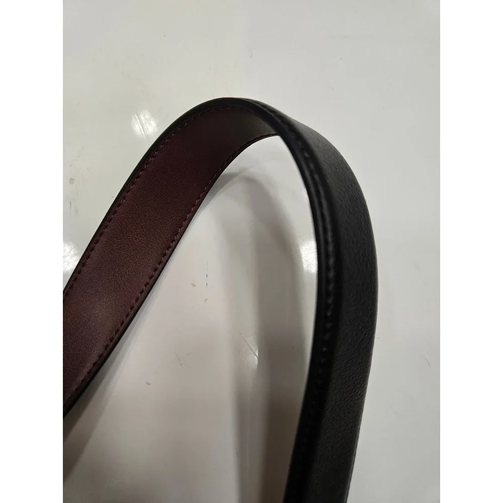 Cat & Jack Kids Black Brown Reversible Stretch Belt Silver Buckle Medium NEW